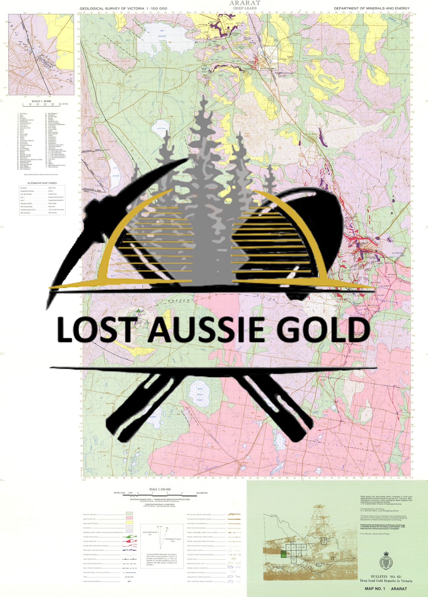 Ararat - Deep Lead Gold Deposits in Victoria 1979